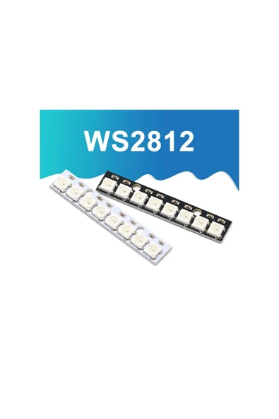 ROBİZ 8 Bit Neopixel Ws2812b 5050 Rgb Led Modü Adreslenebilir Stick - Resim 2