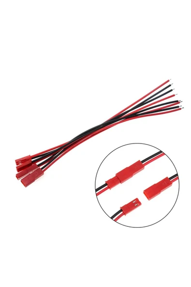 ROBİZ Jst Kablo Erkek Dişi Çift 15cm 150mm Model Uçak Helikopter Robot Lipo Lityum Lion Pil Akü Bağlantı - Resim 3