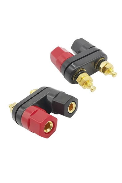 ROBİZ Banana Soket Terminal Çifti Kırmızı Siyah Hexagon Konnektör - Resim 7