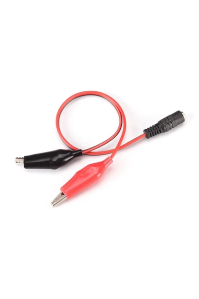 ROBİZ 2.1mm Adaptör Krokodil Kablo Standart Dc Dişi Güç Kaynağı Timsah - 6