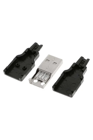 ROBİZ Kutulu Usb Type A Erkek Soket Usb 2.0 4 Pin Plastik Kapak Dıy Tip Elektronik Cihaz Usb - 3