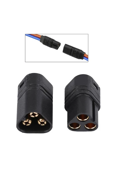 ROBİZ Mt60 3 Pin Dişi Erkek Konnektör Soket Çift Amass 3.5mm 12awg Rc Esc Motor Drone Lityum Lip - Resim 3