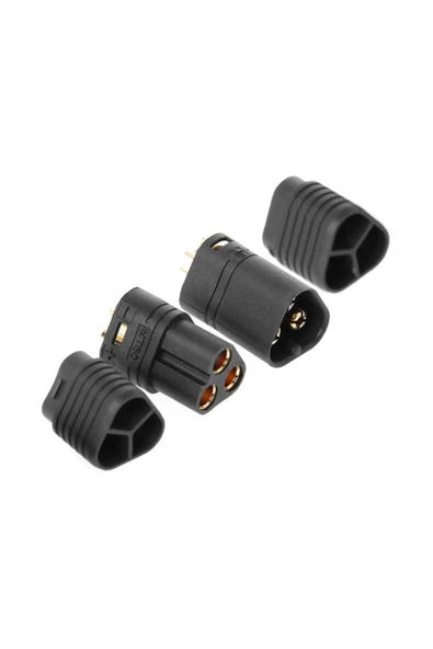 ROBİZ Mt60 3 Pin Dişi Erkek Konnektör Soket Çift Amass 3.5mm 12awg Rc Esc Motor Drone Lityum Lip - Resim 4