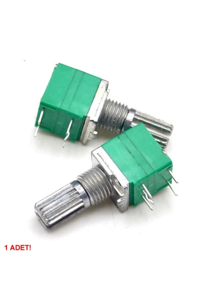 ROBİZ 5 Pin 50kohm Potansiyometre B50k Anahtarlı Tırtıklı 15mm Döner Ayarlanabilir Direnç - Resim 4