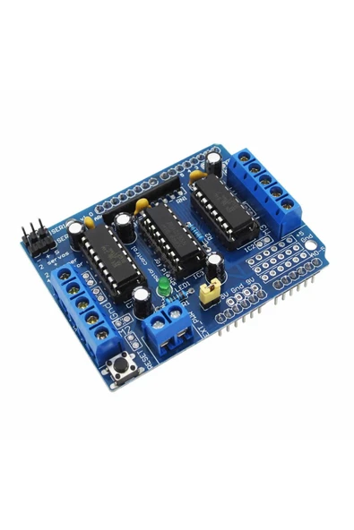 ROBİZ Arduino L293d Motor Sürücü Shield Alt Kart Dc 36v 0.6a 4x Dc Motor 2x Step Motor 2x Servo Motor Uno - Resim 2