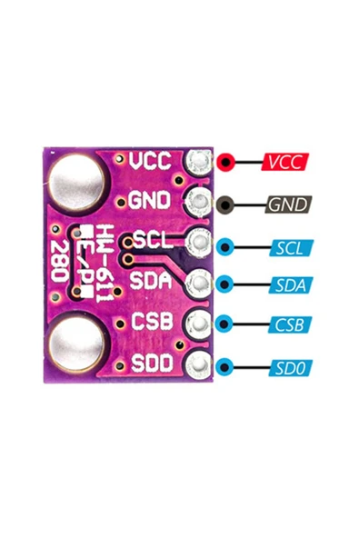 ROBİZ Bmp280 Dijital Hava Basıncı Sensörü -500/9000 Metre 300/1100hpa Barometre Mobil Telefon Saat - Resim 4
