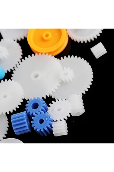 OEM 85 Parça Plastik Dişli Seti (oyuncak - Tekerlek - Mil - Çark) - Resim 6