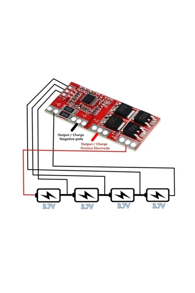 Alkatronik 4s 30a Bms Lityum Li-ion Batarya Koruma Kartı - 18650 Lipo - 2