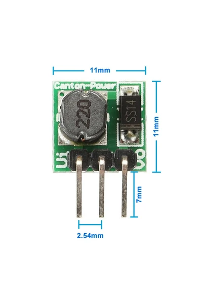 ROBİZ 0.8v To 3.3v Voltaj Yükseltici Modül Mini Step Up Boost Maksimum 500ma 150khz %85 Verim