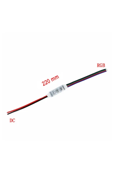 ROBİZ 3 Tuşlu Rgb Led Dimmer Dc 12v 3a Renk Hız Parlaklık Ayarı Ortak Anot 20 Renk 19 Mod Hafıza 5050 - 7