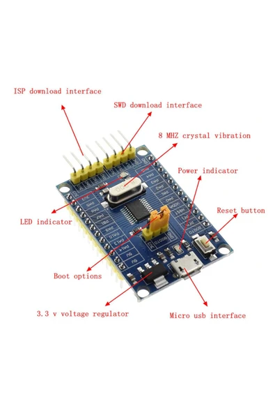 ROBİZ STM32F030F4P6 Geliştirme Kartı - Resim 3