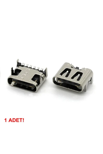 ROBİZ Type-C Usb Soket 6 Pin Smd USB 3.1 Cep Telefonu Elektronik Cihaz Usb Port Konnektör Şarj Soketi Dişi - Resim 6