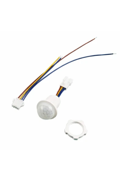 Alkatronik 220v Pır Hareket Sensörü 25cm Kablolu Led Lamba Tavan Işık Merdiven Otomatik Armatür Projektör ürün görseli