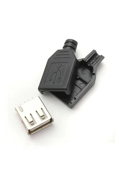 ROBİZ Kutulu Usb Type A Dişi Soket Usb 2.0 4 Pin Plastik Kapak Dıy Tip Elektronik - Resim 7
