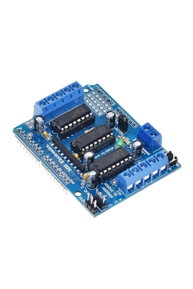 ROBİZ Arduino L293d Motor Sürücü Shield Alt Kart Dc 36v 0.6a 4x Dc Motor 2x Step Motor 2x Servo Motor Uno - Resim 6