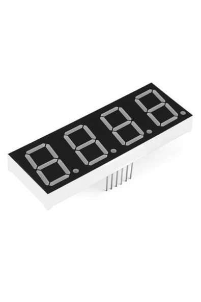 ROBİZ 0.56" 4 Hane 7 Segment Led Ekran Kırmızı Ortak Katot 14mm 4 Digit Dijital Display Alfanümerik - Resim 4