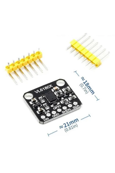 ROBİZ Vl6180x Lazer Mesafe Sensör Modülü 1metre Iıc I2c 940nm