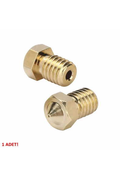 ROBİZ 0.2mm X 1.75mm M6 Prinç Nozzle 3d Yazıcı Printer 1.75mm Filament Uyum Mk8 Cr-10 Cr-10s Ender - 2