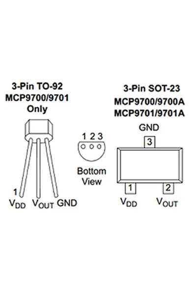ROBİZ Microchip Mcp9700-e/to Analog Sıcaklık Isı Sensörü -40c / 125c 3 Pin To92 Lm35 Muadili - Resim 7