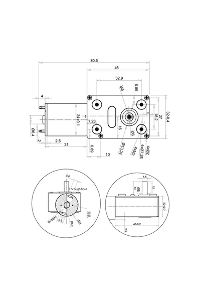 OEM Jgy370 Dc 12v 10 Rpm Redüktörlü Dc Motor 2 Yönde Dönme L Tip 15kg.cm Yüksek Tork Metal Dişli - Resim 8