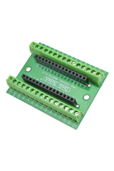 Deek-Robot Arduino Nano 3.0 Genişleme Kartı Io Terminal Adaptör Shield Kolay Bağlantı Klemens Soketler - Resim 4