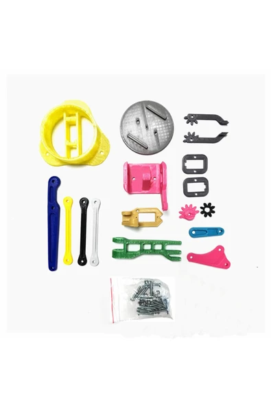 ROBİZ Demonte 3d Baskı Robot Kol Seti Vida Parçaları Eezybotarm Plastik Çok Renkli Sağ Sol Yukarı Aşağı - Resim 2