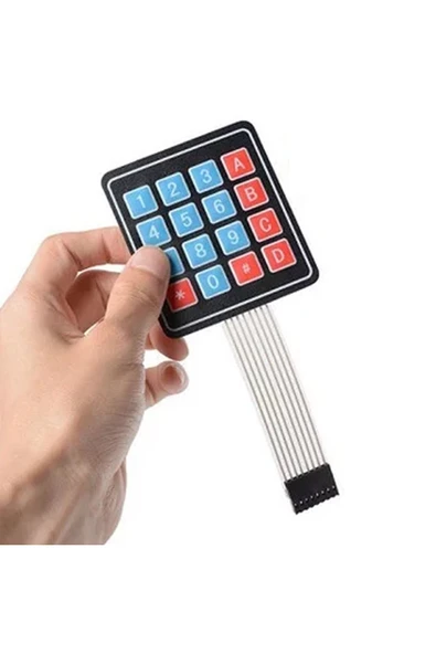 ROBİZ 4 X 4 Matrix Membran Keypad 16 Buton Tuş Takımı Keyboard Klavye Alarm Şifre Kilit - Resim 2