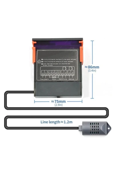 STC -3028 Isı Ve Nem Termostatı Çift Ekran 220v Isıtıcı Soğutucu Kuluçka Akvaryum Buzdolabı Fırın - Resim 2