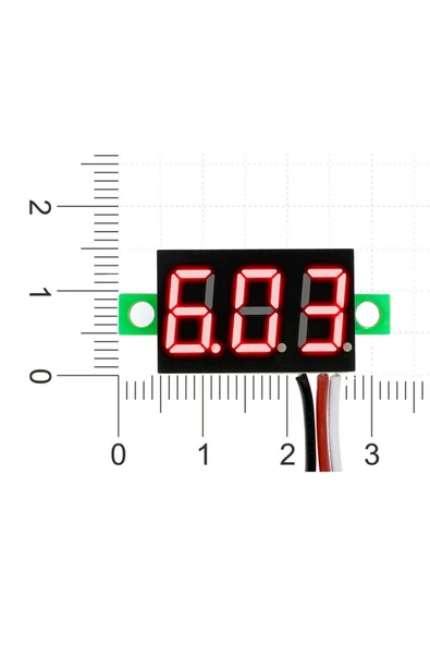 ROBİZ 0.36 Inch Dc 4,2v-30v Dijital Voltmetre Kırmızı 3 Telli 0.36” Dc 0-30v Voltaj Besleme Güç Kaynağı - Resim 8