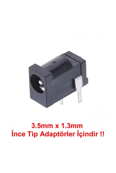 ROBİZ 3.5mm X 1.3mm Dc Güç Soketi Plastik Dc002 Pcb Tip Adaptör Bağlant