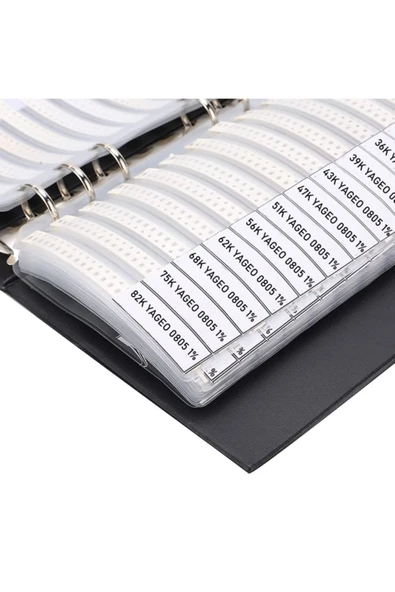 ROBİZ 4250 Parça Smd 0805 Direnç Seti Kitabı 1% Sample Book - Resim 4