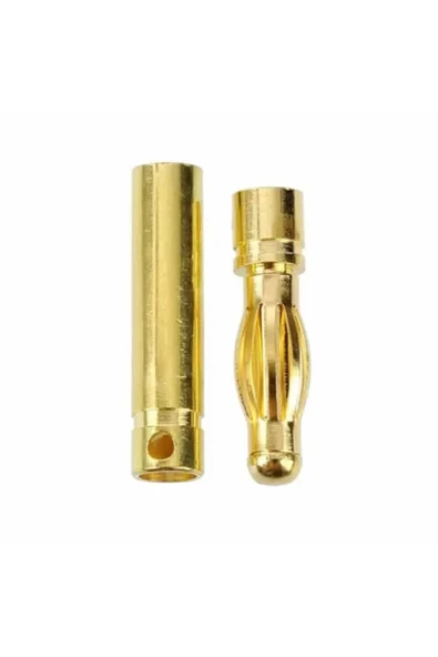 ROBİZ 4 Çift 4mm Altın Kaplama Banana Dişi Erkek Soket 40a Pil Batarya Lion Bullet Plug Kablo - 4