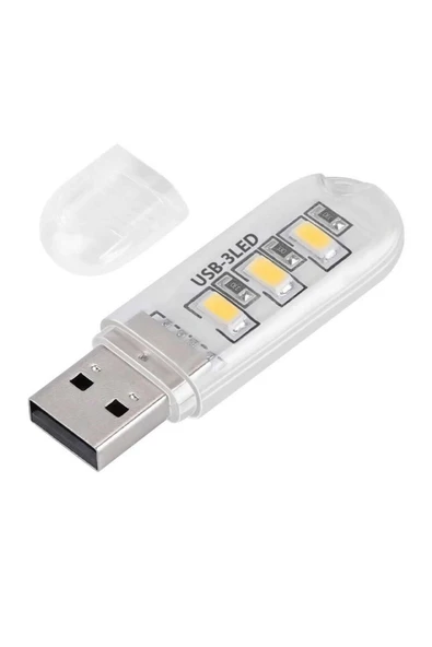 ROBİZ Mini Usb Led Lamba 5730 Smd 3 Led Anahtarlık Portatif Taşınabilir Gece Lambası - Resim 7