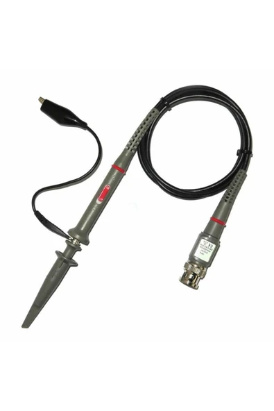 ROBİZ P6100 Osiloskop Probu 100mhz X1 X10 Kazanç Anahtarlı Dc 300 / 600v Catıı Bnc 1 Metre Kablo Skop - Resim 5