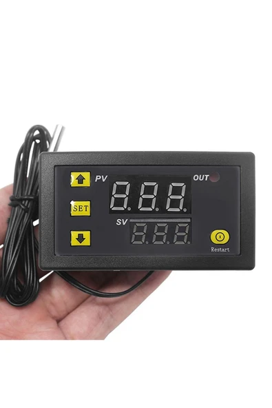 ROBİZ W3230 Dc 12v Dijital Termostat Modül Sıcaklık Kontol Kartı Isıtıcı Soğutucu Kuluçka Akvaryum - Resim 2