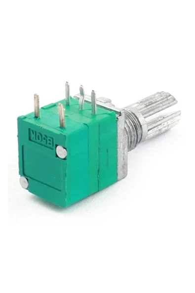 ROBİZ 5 Pin 50kohm Potansiyometre B50k Anahtarlı Tırtıklı 15mm Döner Ayarlanabilir Direnç - Resim 6