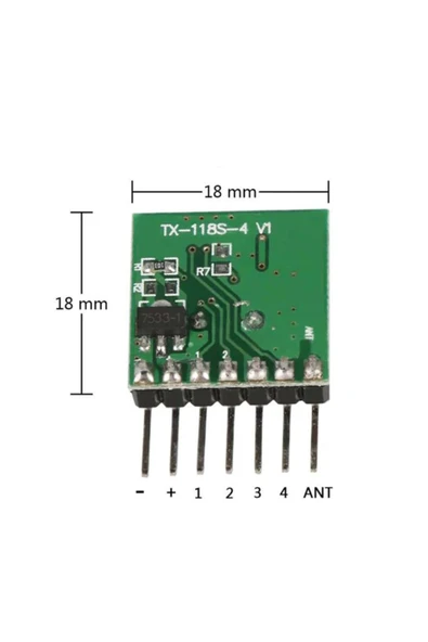 ROBİZ Tx118a 4 Kanal 433mhz Verici Kablosuz Haberleşme 25metre Ev1527 - Resim 5