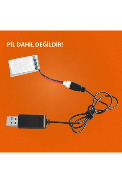 ROBİZ 3.7v Lityum Pil Usb Şarj Kablosu Xh2.54 Soket Lipo Batarya Rc Quadcopter Drone Helikopter - Resim 8