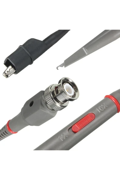 ROBİZ P6100 Osiloskop Probu 100mhz X1 X10 Kazanç Anahtarlı Dc 300 / 600v Catıı Bnc 1 Metre Kablo Skop - Resim 7