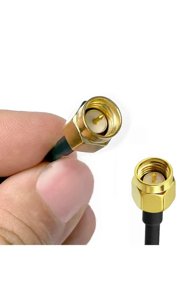 ROBİZ Rg316 10cm Sma Erkek Erkek Kablo Rf Uzatma Kablosu Altın Kaplama Soket 0-6ghz Wi-fi Anten Fpv Lora - 2