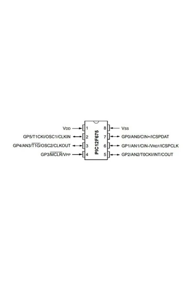 MICROCHIP Pıc12f675-ı/sn So8 8 Bit 20mhz Mcu Entegre Ic 12f675 Smd Soıc-8 - 5