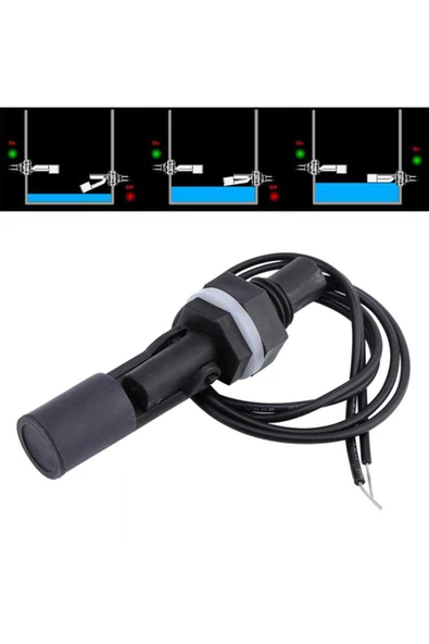 ROBİZ Su Sıvı Seviye Sensörü Yatay Tip Şamandıra Mekanik Anahtar Kazan Kap Depo Tank Havuz Akvaryum - Resim 8