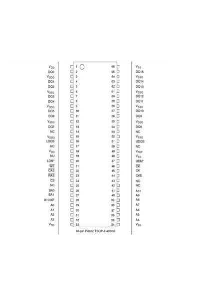 ROBİZ Nanya Nt5ds8m16fs-5t 128mb Ddr Sdram 2.5v 66 Pin Tsop 8m X 16 Clock 200mhz - Resim 5