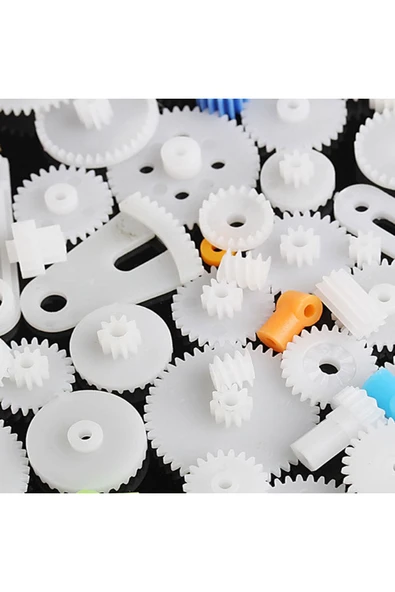 OEM 85 Parça Plastik Dişli Seti (oyuncak - Tekerlek - Mil - Çark) - Resim 5
