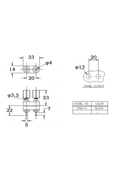 ROBİZ Banana Soket Terminal Çifti Kırmızı Siyah Hexagon Konnektör - Resim 8