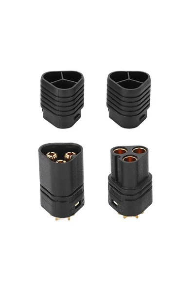 ROBİZ Mt60 3 Pin Dişi Erkek Konnektör Soket Çift Amass 3.5mm 12awg Rc Esc Motor Drone Lityum Lip - Resim 5