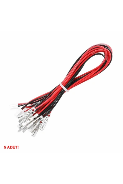 ROBİZ 5 Adet 30cm Buton Kablosu 2.8mm Terminal to 2.54mm Jst Soket Arcade PC Joystick Oyun Kol Konsol