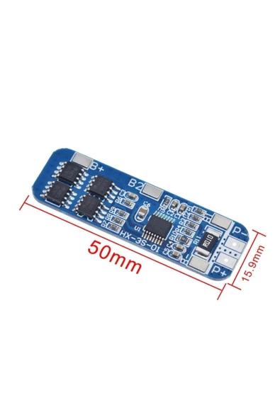 ROBİZ 3s 10a Bms Lityum Li-ion Batarya Koruma Kartı - 18650 Li-ion Lipo - Resim 2