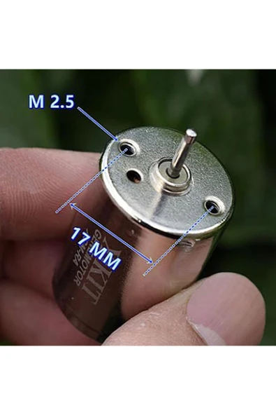 ROBİZ Xgm-ra Dc Motor 2100 Rpm Micro Akım Nikel Kaplama Metal Fırça - Resim 3