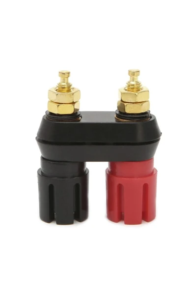 ROBİZ Banana Soket Terminal Çifti Kırmızı Siyah Hexagon Konnektör - Resim 3